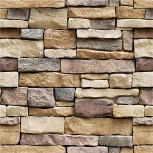 18"x120" Stone Wallpaper Stick On Self-Adhesive